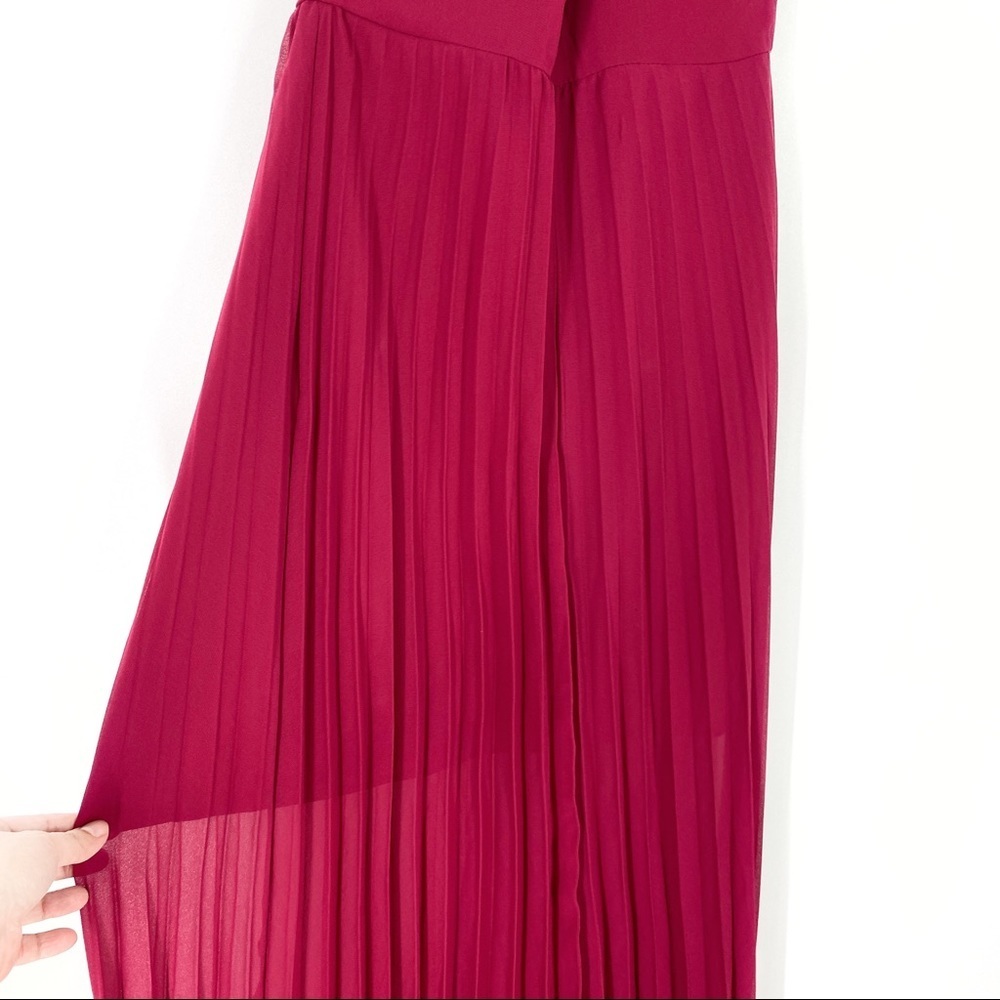 BCBGeneration Mulberry Pleated Chiffon Maxi Dress - Picture 5 of 10